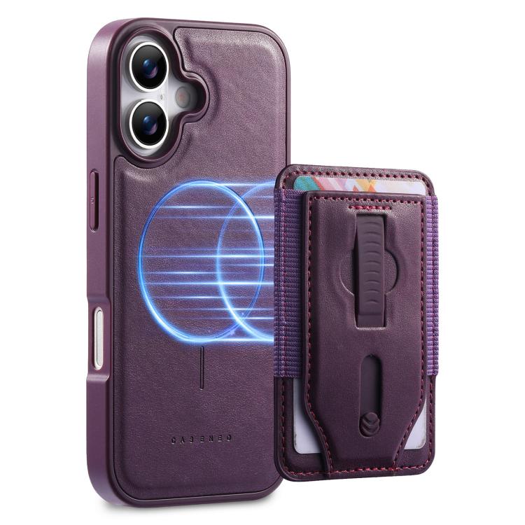 For iPhone 16 CaseNeo Retro Wristband Elastic Card Bag Magnetic Back Phone Case