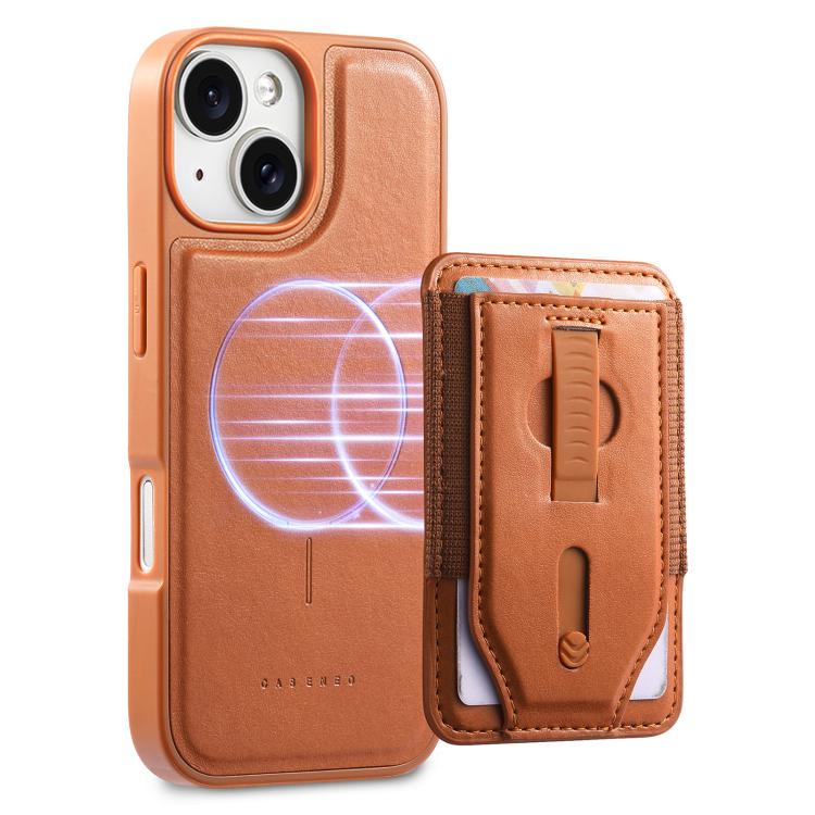 For iPhone 13 CaseNeo Retro Wristband Elastic Card Bag Magnetic Back Phone Case
