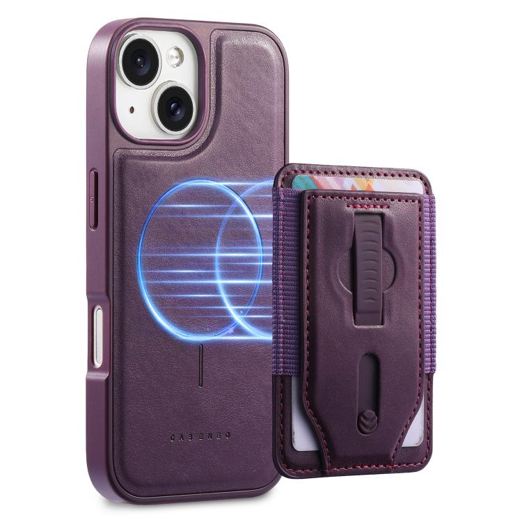 For iPhone 13 CaseNeo Retro Wristband Elastic Card Bag Magnetic Back Phone Case