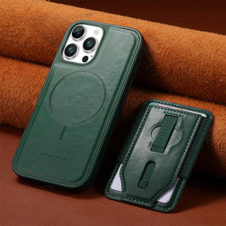 For iPhone 13 Pro CaseNeo Retro Wristband Elastic Card Bag Magnetic Back Phone Case