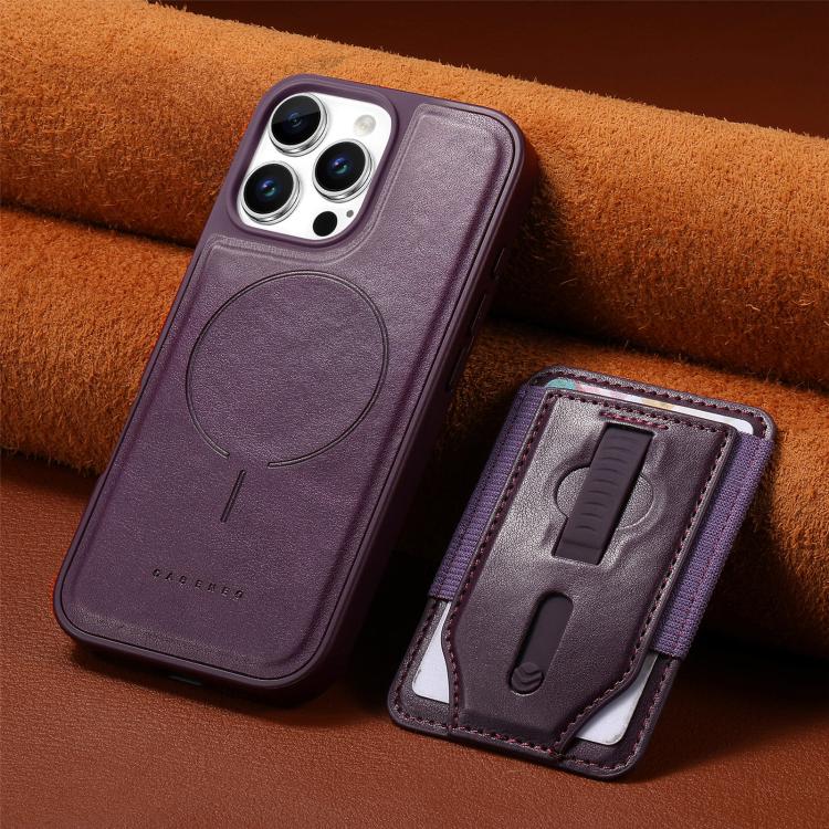 For iPhone 13 Pro Max CaseNeo Retro Wristband Elastic Card Bag Magnetic Back Phone Case
