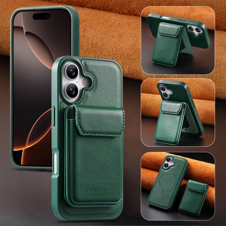 For iPhone 17 CaseNeo Retro Multi-Card Bag Magnetic Back Phone Case