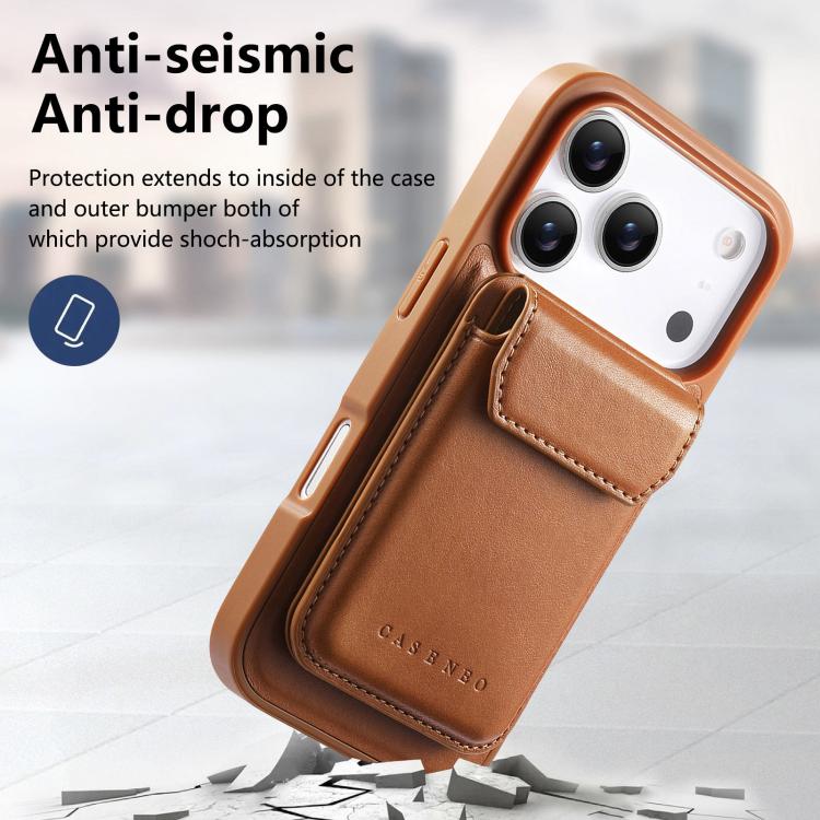For iPhone 17 Pro CaseNeo Retro Multi-Card Bag Magnetic Back Phone Case