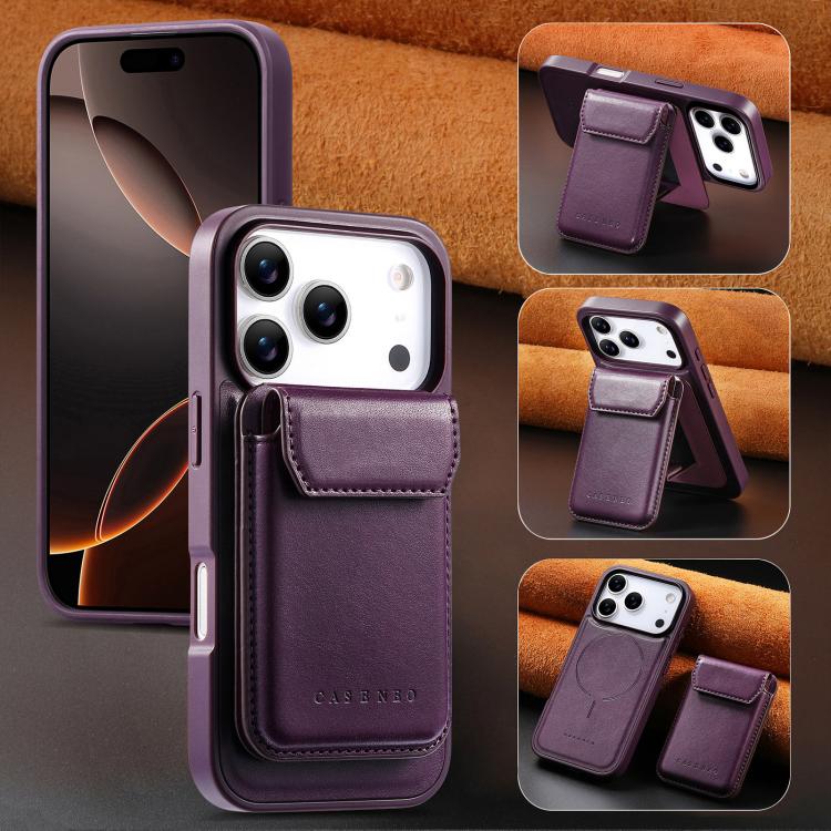 For iPhone 17 Pro CaseNeo Retro Multi-Card Bag Magnetic Back Phone Case