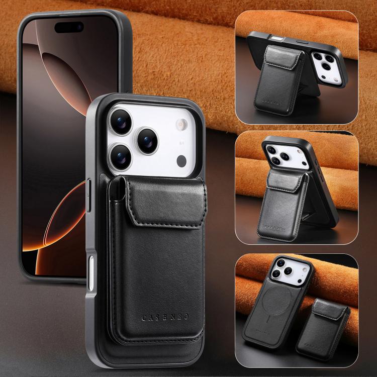 For iPhone 17 Pro CaseNeo Retro Multi-Card Bag Magnetic Back Phone Case