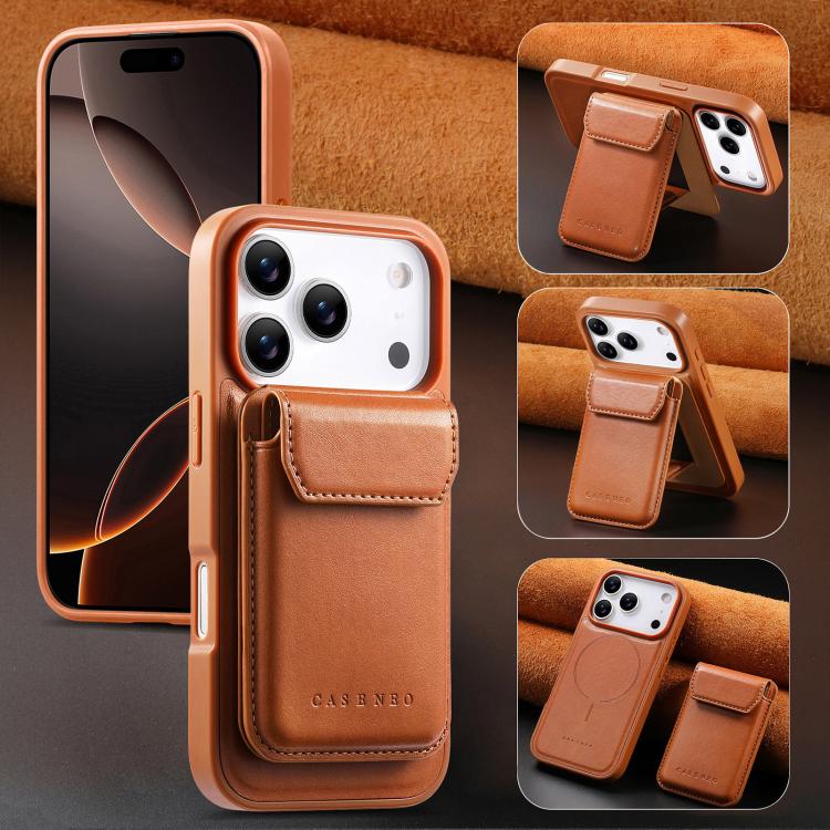 For iPhone 17 Pro Max CaseNeo Retro Multi-Card Bag Magnetic Back Phone Case