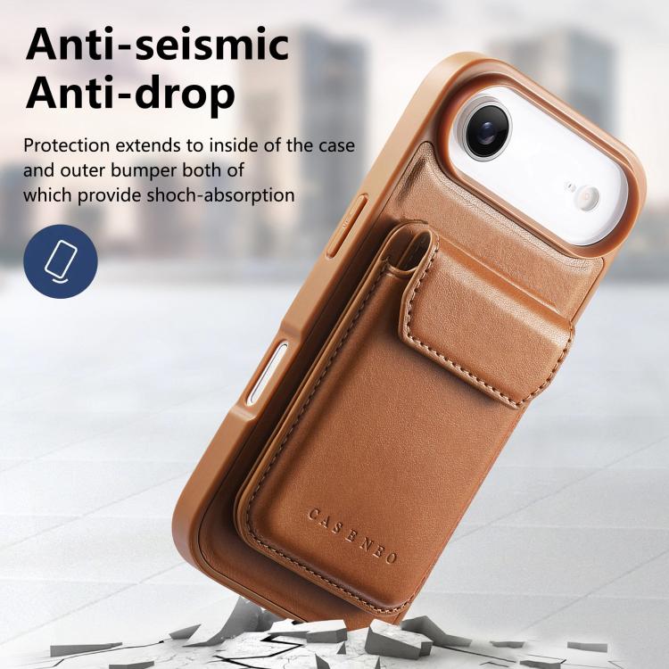 For iPhone Air CaseNeo Retro Multi-Card Bag Magnetic Back Phone Case