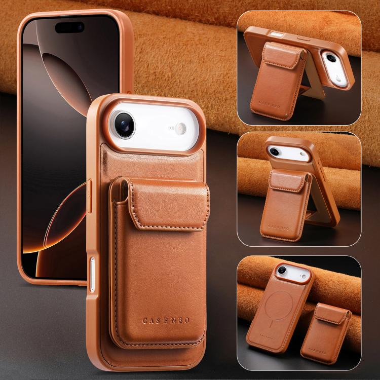 For iPhone Air CaseNeo Retro Multi-Card Bag Magnetic Back Phone Case