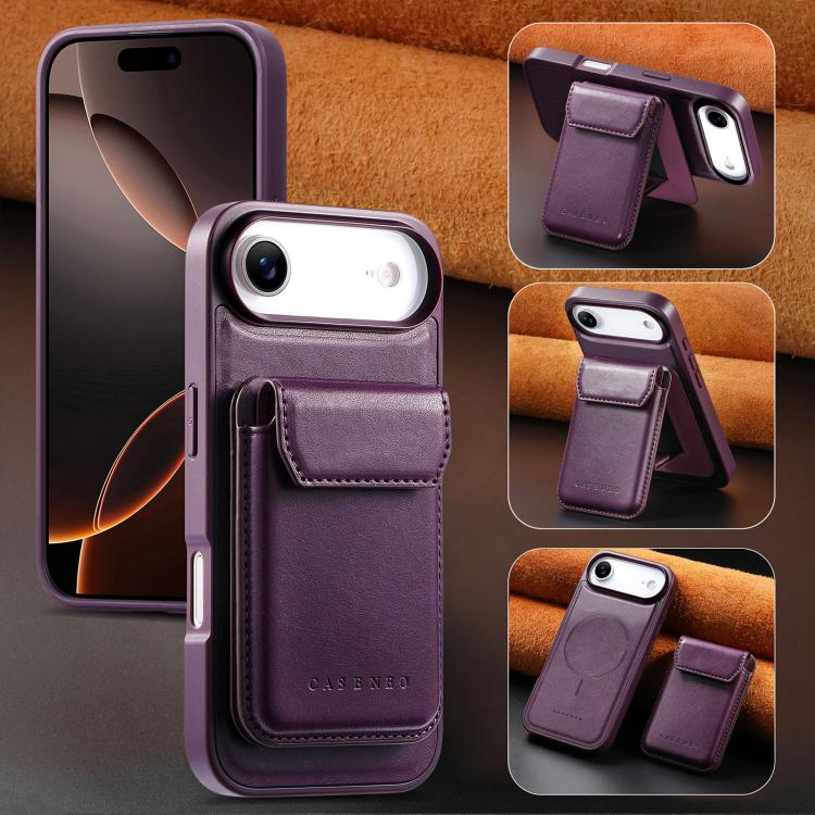 For iPhone Air CaseNeo Retro Multi-Card Bag Magnetic Back Phone Case