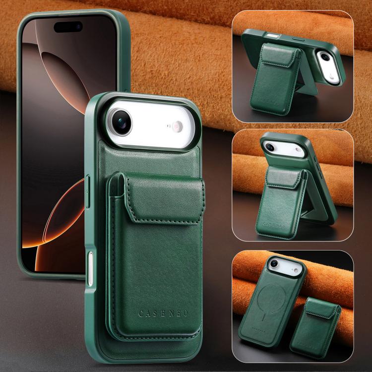 For iPhone Air CaseNeo Retro Multi-Card Bag Magnetic Back Phone Case