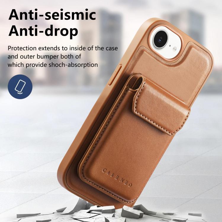 For iPhone 17e / 16e CaseNeo Retro Multi-Card Bag Magnetic Back Phone Case