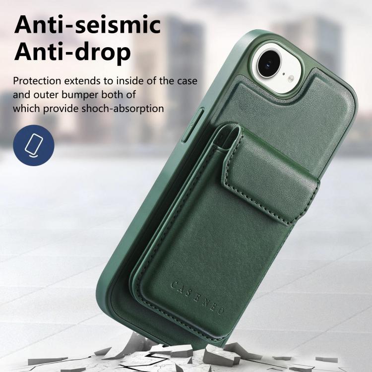 For iPhone 17e / 16e CaseNeo Retro Multi-Card Bag Magnetic Back Phone Case
