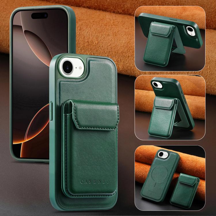 For iPhone 17e / 16e CaseNeo Retro Multi-Card Bag Magnetic Back Phone Case