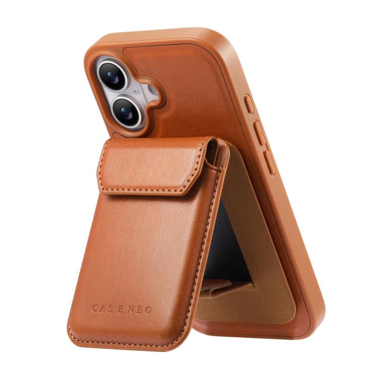For iPhone 16 Plus CaseNeo Retro Multi-Card Bag Magnetic Back Phone Case