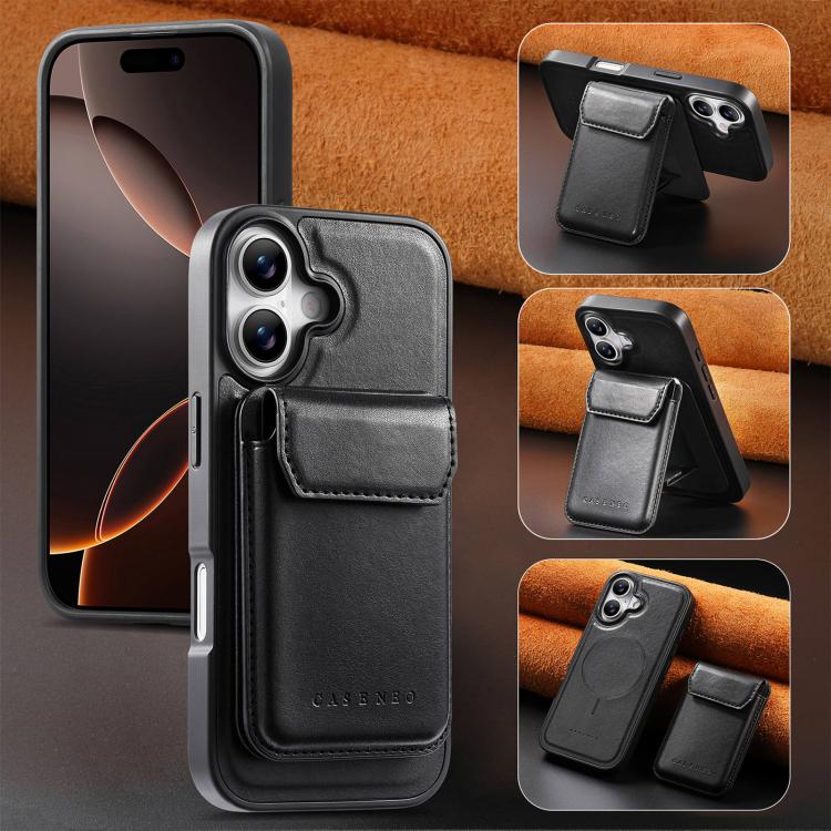 For iPhone 16 Plus CaseNeo Retro Multi-Card Bag Magnetic Back Phone Case