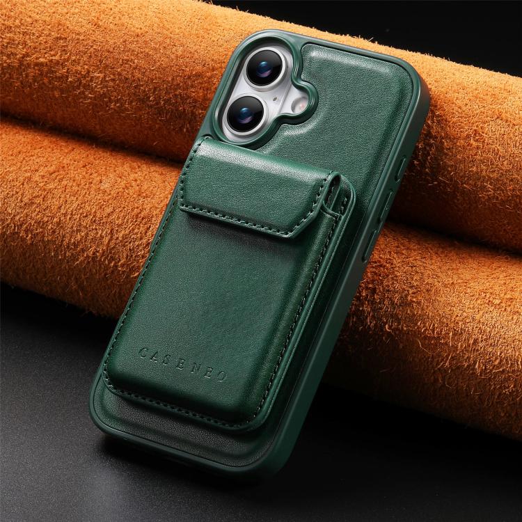 For iPhone 16 Plus CaseNeo Retro Multi-Card Bag Magnetic Back Phone Case
