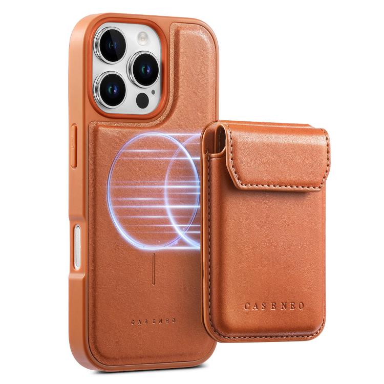 For iPhone 16 Pro CaseNeo Retro Multi-Card Bag Magnetic Back Phone Case