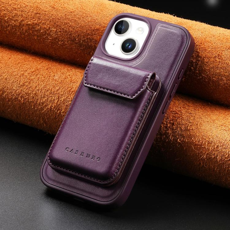 For iPhone 15 CaseNeo Retro Multi-Card Bag Magnetic Back Phone Case
