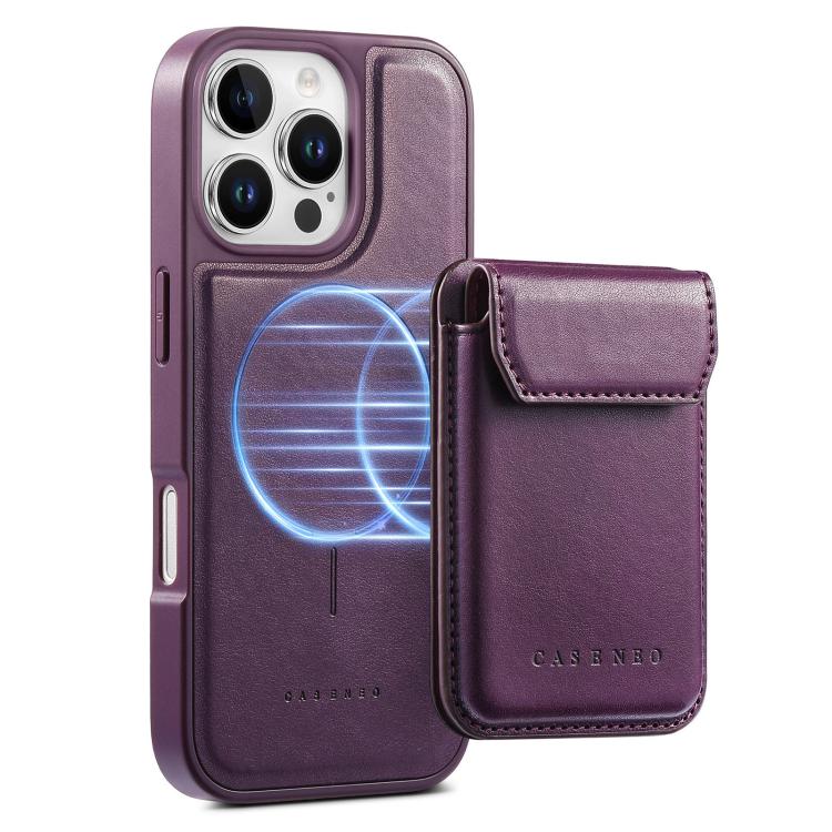For iPhone 15 Pro Max CaseNeo Retro Multi-Card Bag Magnetic Back Phone Case