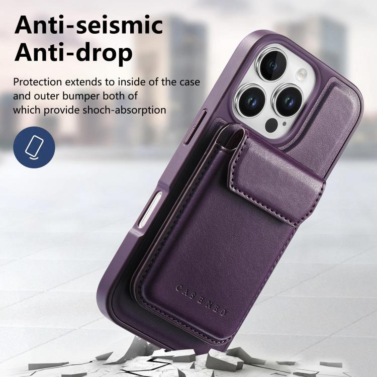 For iPhone 14 Pro CaseNeo Retro Multi-Card Bag Magnetic Back Phone Case