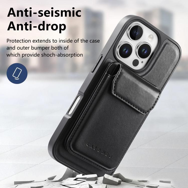 For iPhone 14 Pro CaseNeo Retro Multi-Card Bag Magnetic Back Phone Case