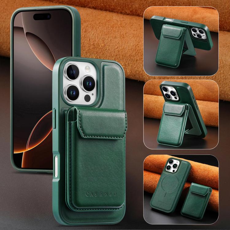 For iPhone 14 Pro CaseNeo Retro Multi-Card Bag Magnetic Back Phone Case