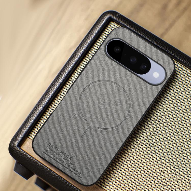 For Google Pixel 9 / 9 Pro Fabric Magnetic PU Back Cover Phone Case