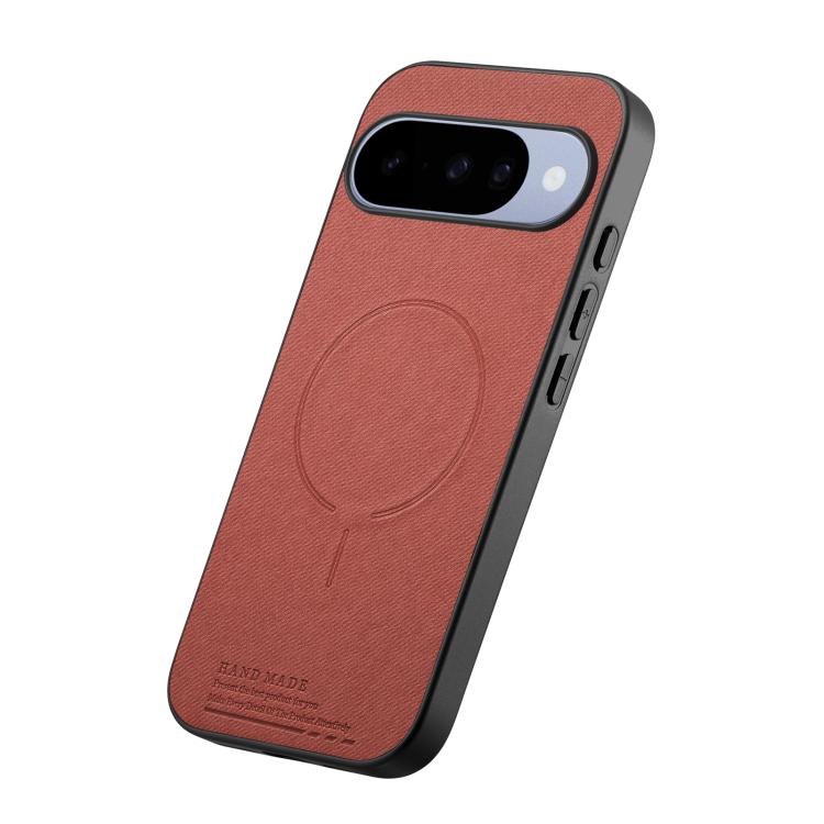 For Google Pixel 9 / 9 Pro Fabric Magnetic PU Back Cover Phone Case