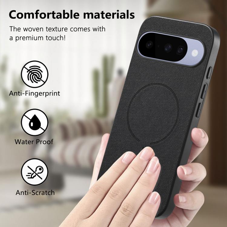 For Google Pixel 10 Pro XL Fabric Magnetic PU Back Cover Phone Case