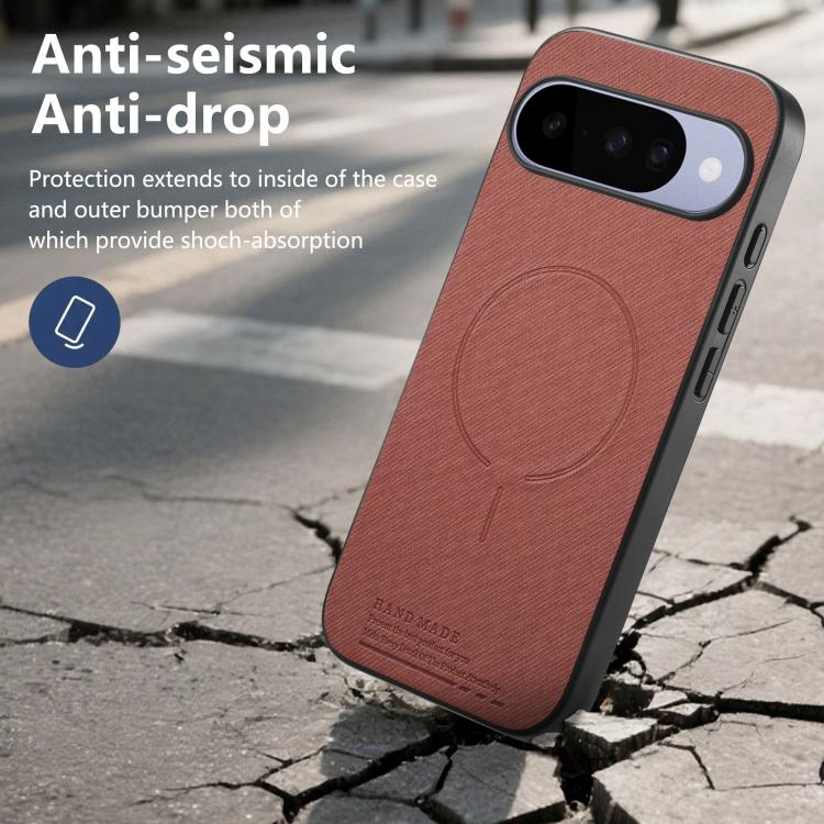 For Google Pixel 10 Pro XL Fabric Magnetic PU Back Cover Phone Case