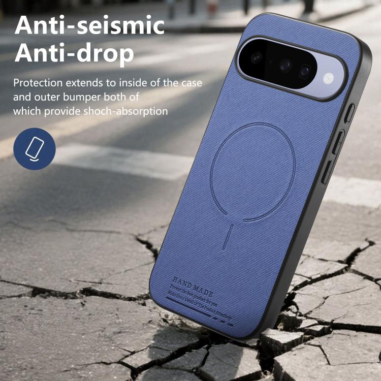 For Google Pixel 10a Fabric Magnetic PU Back Cover Phone Case