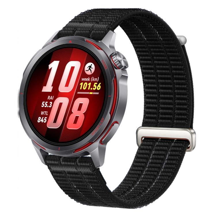 22mm Double-Link Cloud-Feel Breathable Nylon Loop Metal Head Watch Band