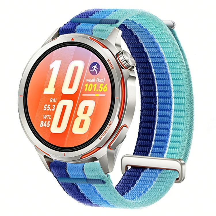 22mm Double-Link Cloud-Feel Breathable Nylon Loop Metal Head Watch Band