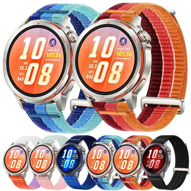 22mm Double-Link Cloud-Feel Breathable Nylon Loop Metal Head Watch Band