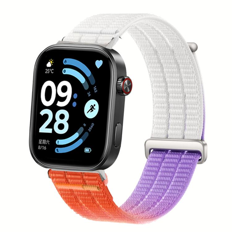 For Xiaomi Band  10 Pro / Redmi Watch 6 / 5 Double-Link Cloud-Feel Breathable Nylon Loop Metal Head Watch Band