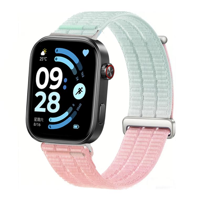 For Xiaomi Band  10 Pro / Redmi Watch 6 / 5 Double-Link Cloud-Feel Breathable Nylon Loop Metal Head Watch Band