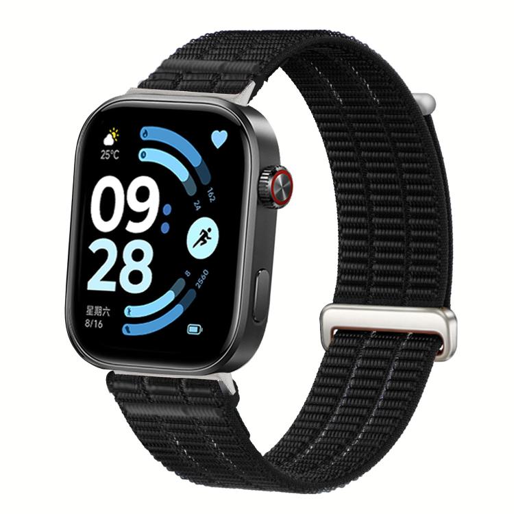 For Xiaomi Band  10 Pro / Redmi Watch 6 / 5 Double-Link Cloud-Feel Breathable Nylon Loop Metal Head Watch Band