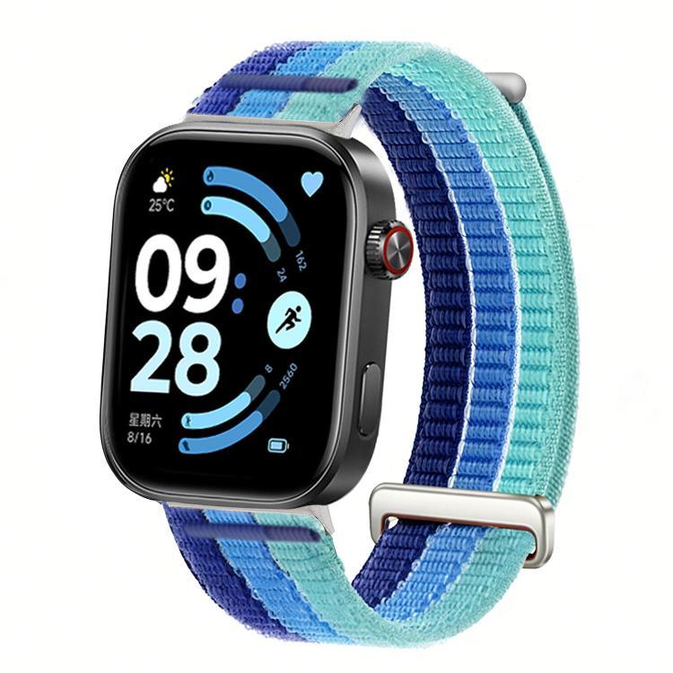 For Xiaomi Band  10 Pro / Redmi Watch 6 / 5 Double-Link Cloud-Feel Breathable Nylon Loop Metal Head Watch Band