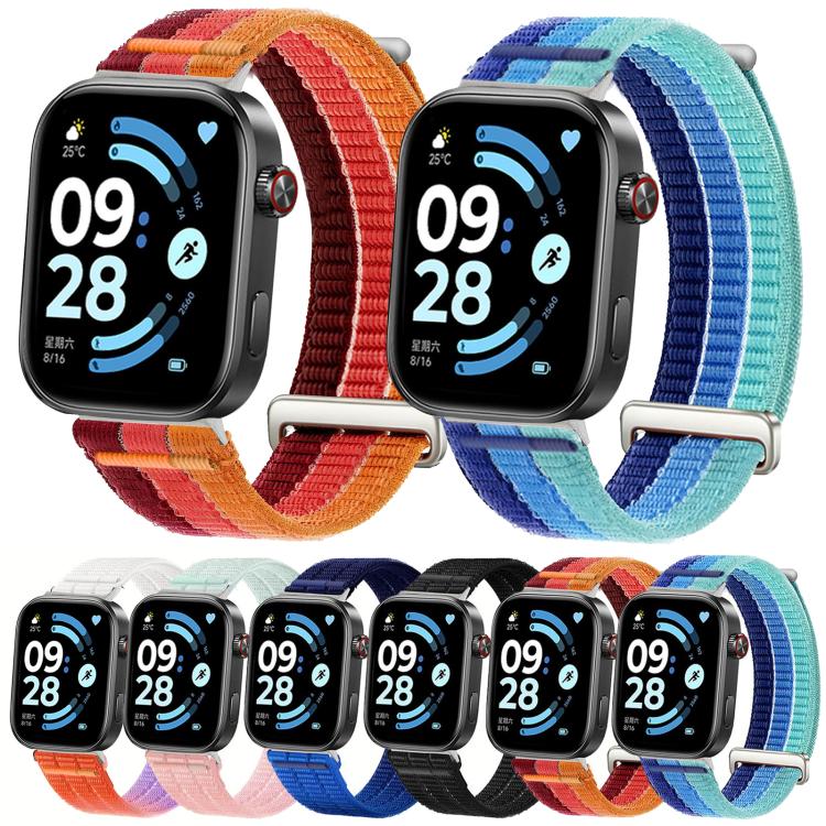 For Xiaomi Band  10 Pro / Redmi Watch 6 / 5 Double-Link Cloud-Feel Breathable Nylon Loop Metal Head Watch Band
