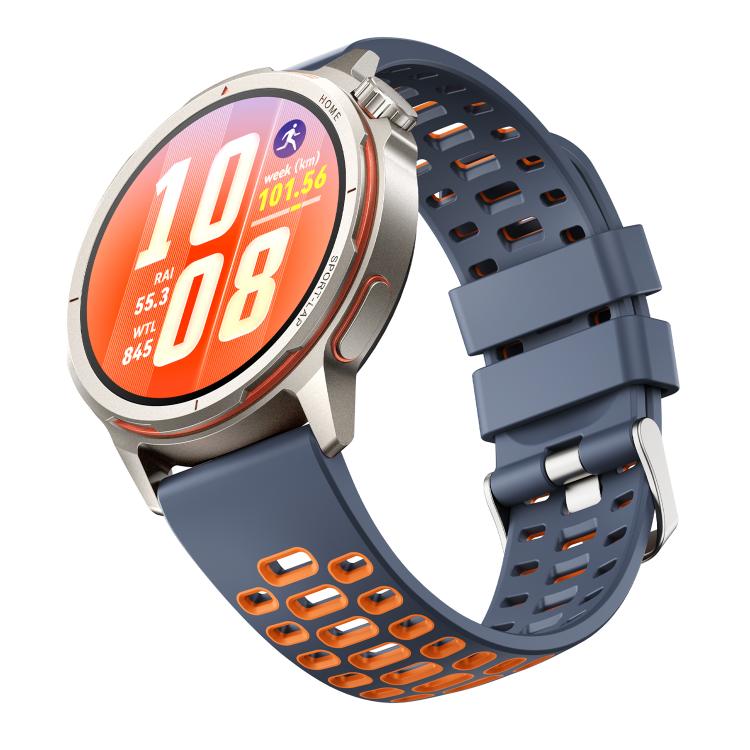 22mm Two Color Perforated Silicone Watch Band