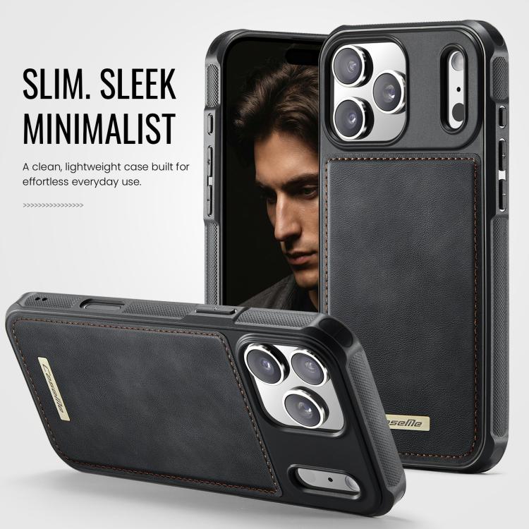 For iPhone 17 Pro Max CaseMe C69 Series Magnetic Vegan Leather Back Phone Case