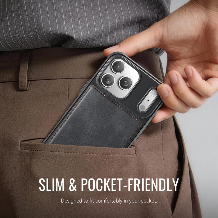 For iPhone 17 Pro Max CaseMe C69 Series Magnetic Vegan Leather Back Phone Case