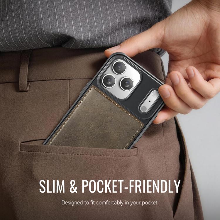 For iPhone 17 Pro Max CaseMe C69 Series Magnetic Vegan Leather Back Phone Case