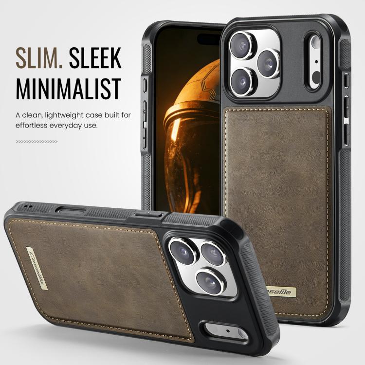 For iPhone 17 Pro CaseMe C69 Series Magnetic Vegan Leather Back Phone Case