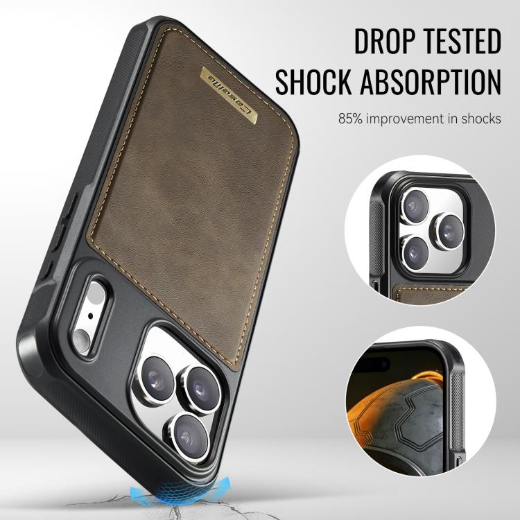 For iPhone 17 Pro CaseMe C69 Series Magnetic Vegan Leather Back Phone Case