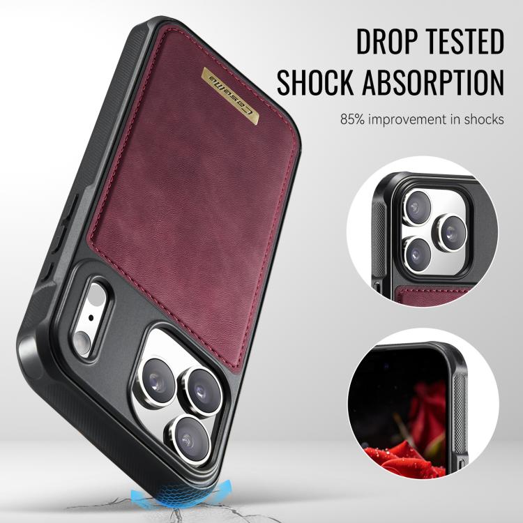 For iPhone 17 Pro CaseMe C69 Series Magnetic Vegan Leather Back Phone Case