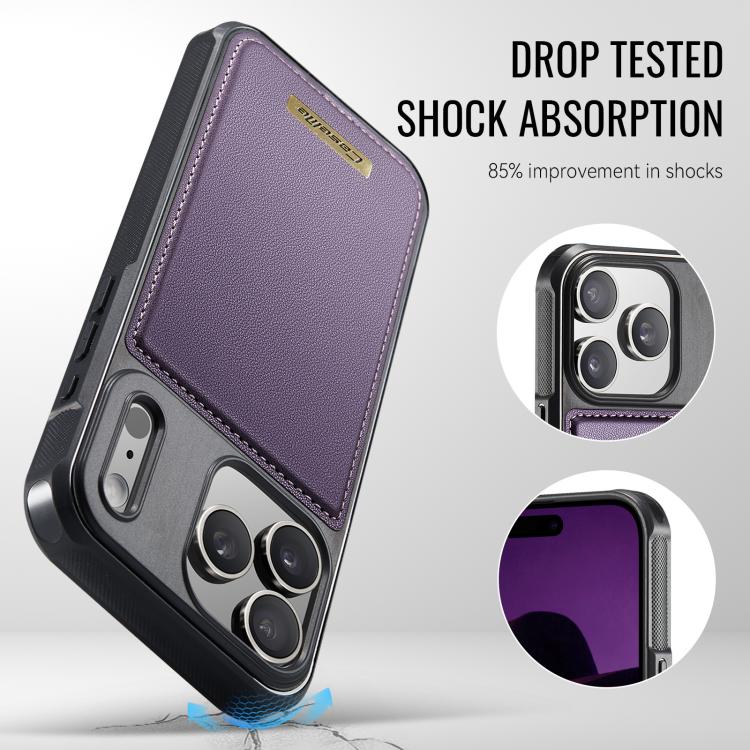 For iPhone 17 Pro CaseMe C69 Series Magnetic Vegan Leather Back Phone Case