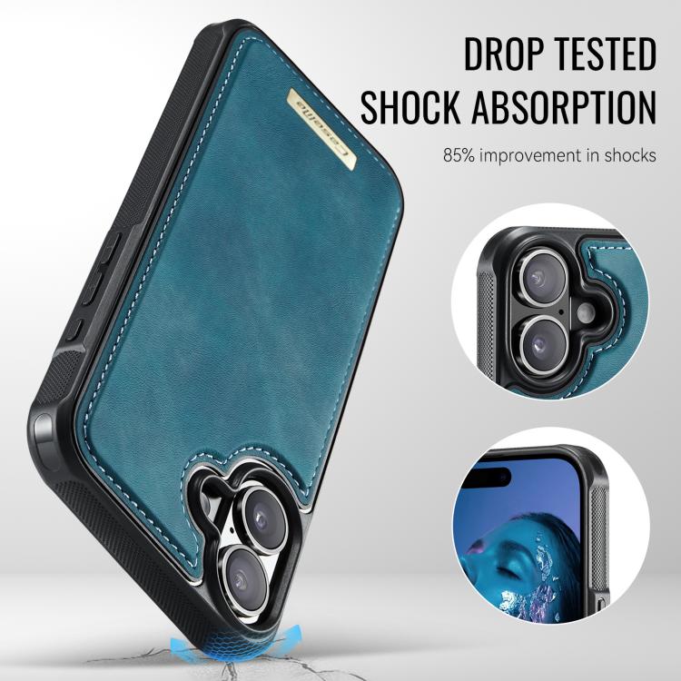 For iPhone 17 CaseMe C69 Series Magnetic Vegan Leather Back Phone Case