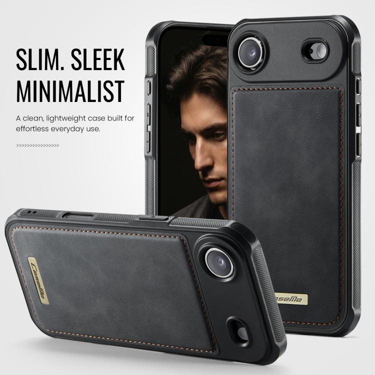 For iPhone Air CaseMe C69 Series Magnetic Vegan Leather Back Phone Case