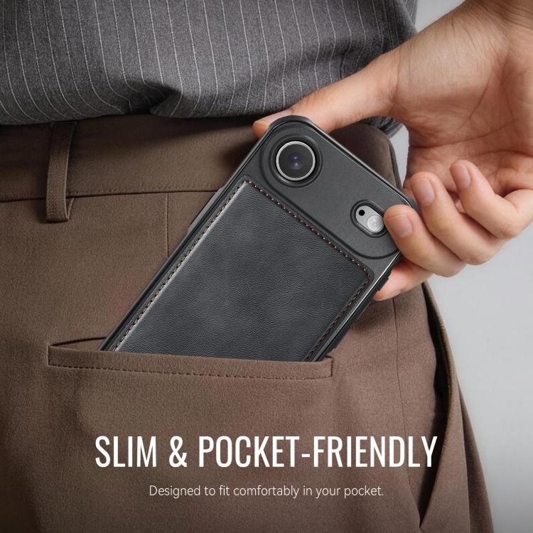 For iPhone Air CaseMe C69 Series Magnetic Vegan Leather Back Phone Case